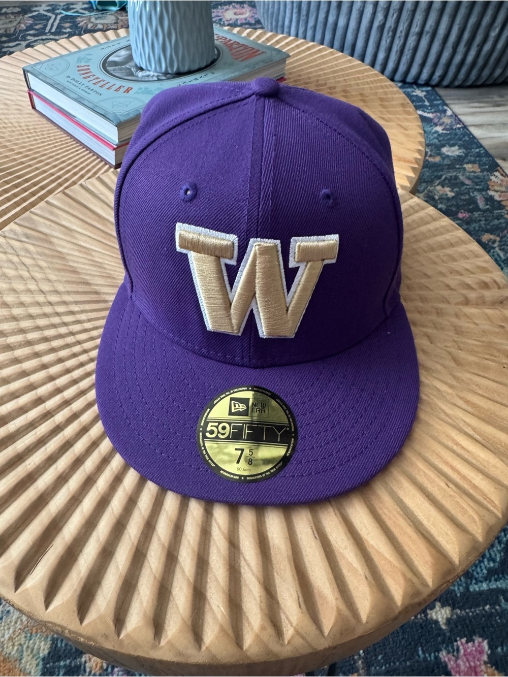 Washington Huskies Purple Blossom 59FIFTY Fitted Hat Size 7 5/8